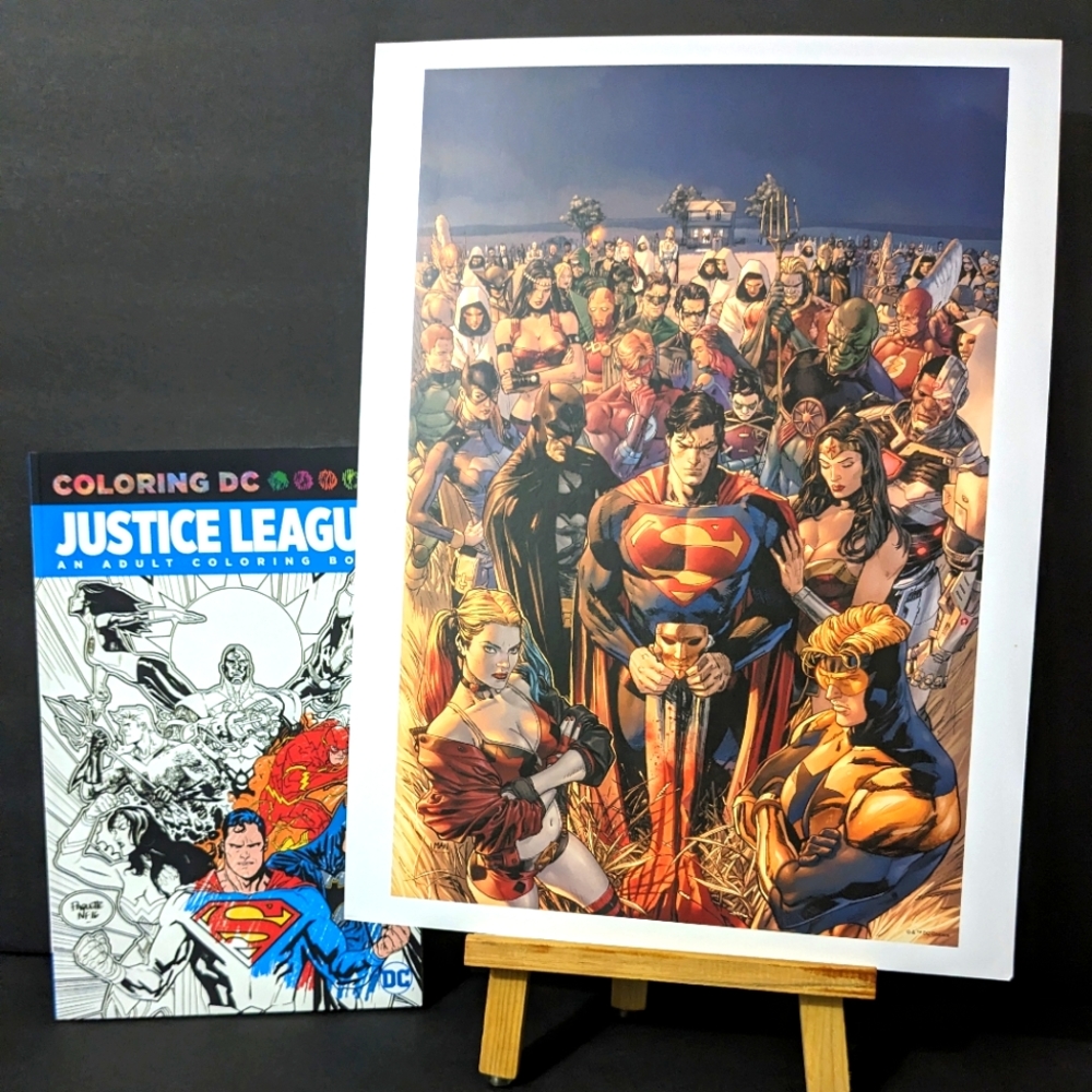 Adult Coloring Book Poster Justice League